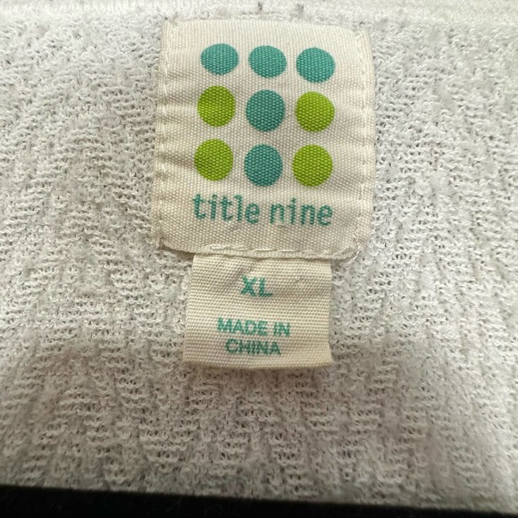 Title Nine Sweater Womens Extra Large White Chevron Knit Long Sleeve Stretch - Picture 7 of 11